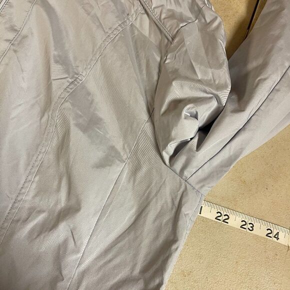 Cole Haan Signature Gray Hooded Rain Jacket Large - Picture 8 of 13